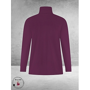 PLUS BASICS Shirt TURTLE NECK Burgundy